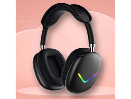 Auriculares Cable inalámbrico Montado Ruido Led Luminoso Teléfono celular Universal Gaming Computadora Negro