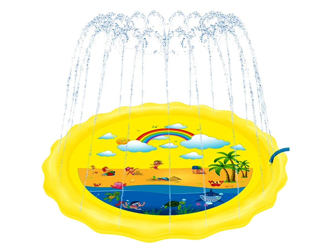 Piscina Para Crianças Pulverizador De Água Inflável Para Áreas Externas, Adequado Para Crianças De 1 A 7 Anos Cuich (arco Íris)