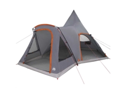 Tienda tipi para 5 personas, gris y naranja, 545 x 450 x 295 cm