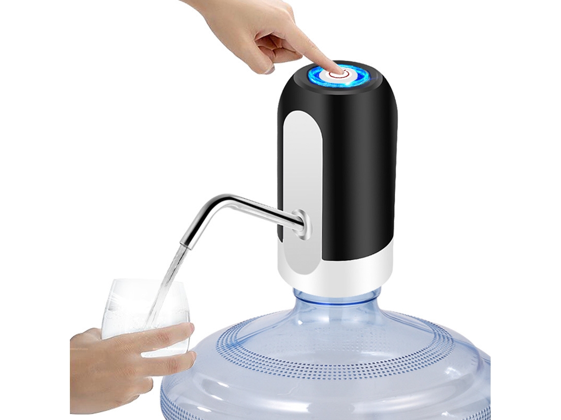 Bomba de agua para botellas de 3 a 5 galones, dispensador eléctrico portátil de agua USB, negro, GERTIZ