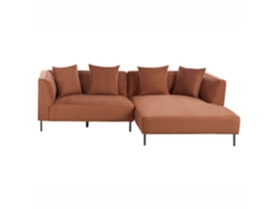 Sofá Rinconera Izquierdo Beliani Sater Tela Marrón 271x154x80