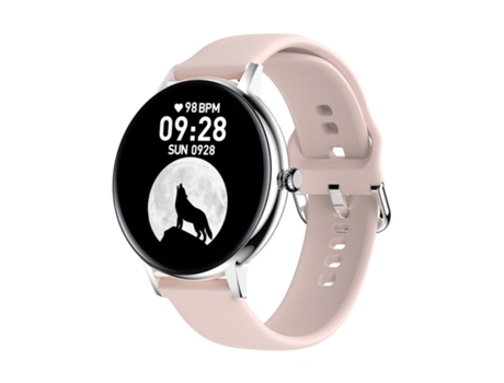 Smartwatch Fw07 Asistente de voz Bluetooth Pantalla táctil completa Deportes Plata Rosa