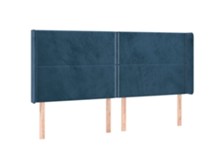 Cabecero VIDAXL Azul Terciopelo (163x16x128 cm )