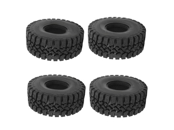 Mali 4 Pneus de Rc Crawler para Scx10 Aro 1.9in Borracha Preta 120mm Diâmetro Adesão Boa 1/10 Rc Carro