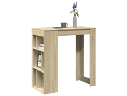 Mesa Alta Bar | Mesa De Café Con Estantes Madera Roble Sonoma 102x50x103,5 Cm