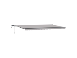 Maison Exclusive - Toldo Retráctil Manual Gris Claro 600 X 300 Cm Tela