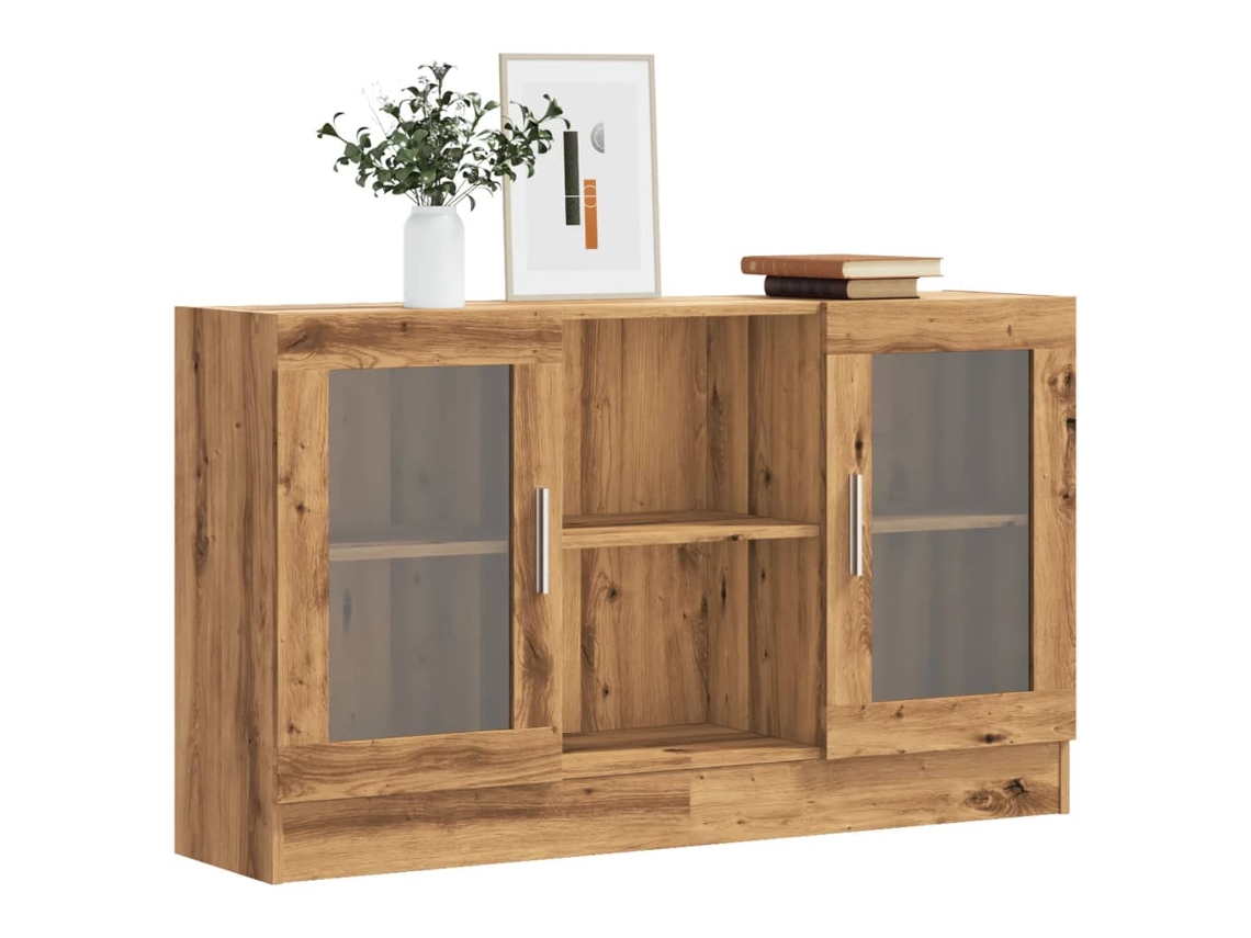 Aparador | Mueble De Comedor | Buffet De Madera De Ingeniería Roble Artisan 120x30,5x70 Cm Wsd575864