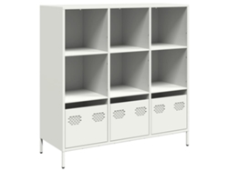 Maison Exclusive - Aparador De Acero Blanco 101,5x39x103,5 Cm