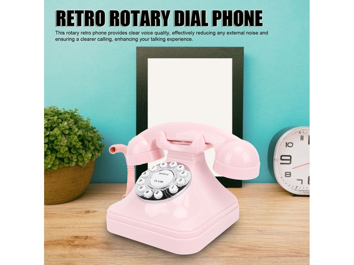 Teléfono De Estilo Antiguo Con Voz Clara, Almacenamiento De Números Y Diseño Retro, Teléfono Con Cable