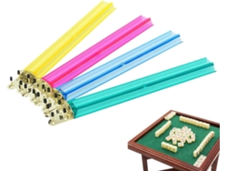 Porta tejas Mahjong 4 piezas Porta tejas Mahjong americano con soporte Accesorios de juego Tr Gokoco