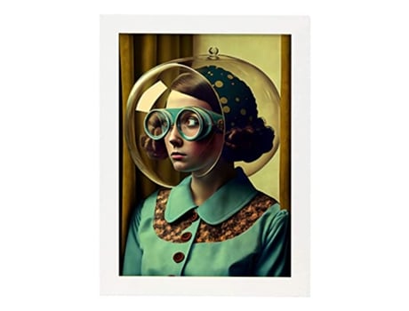 NACNIC Poster Inspeccionando En Estilo Surrealismo Cinematográfico Ilustraciones Y Grabados De Historieta Abstracta Y Artística A3 Marcos Blancos