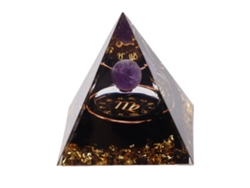 Pirámide de orgonita de 5 cm para energía positiva, sanación, meditación con cristales, generador de energía, chakra Virgo