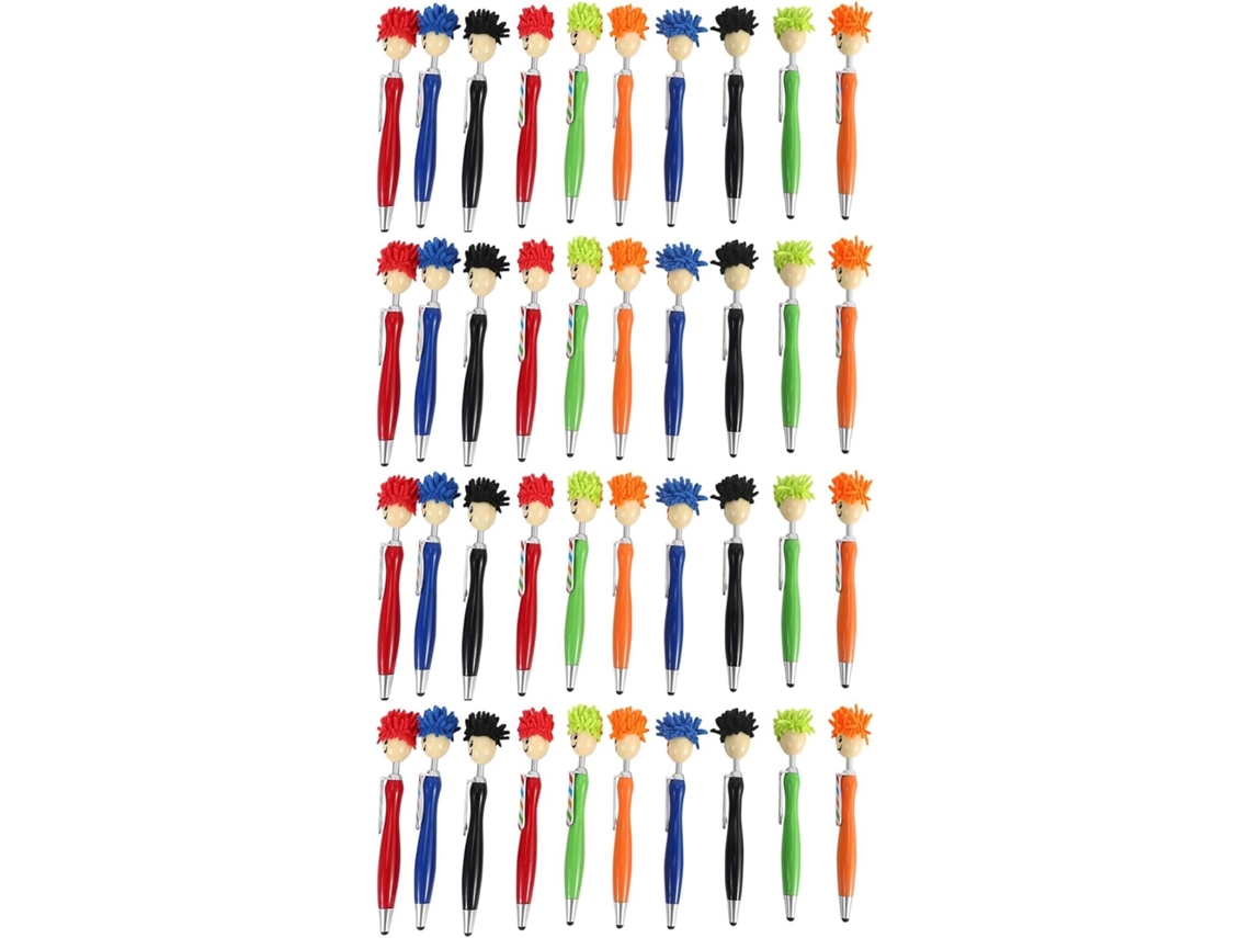 Juego De 40 Bolígrafos Limpiadores De Pantalla Con Lápiz Óptico Y Plumero Para Niños Y Adultos.
