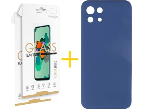 Kit Funda + 2 Protectores de Pantalla Xiaomi Mi 11 5G SKYHE Liso 19 Azul