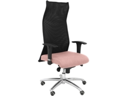 Silla de Escritorio Ejecutiva PIQUERAS Y CRESPO Sahúco XL Rosa y Negro con ruedas de parqué (Malla y Tejido)