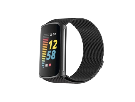 Correa Milanese Loop para Fitbit by Google Charge 5 Negro
