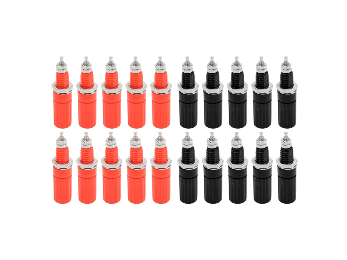 10 Pares De Conectores Plátano 4mm Resistente A La Corrosión Poste De Unión M3 Accesorios De Prueba Eléctrica