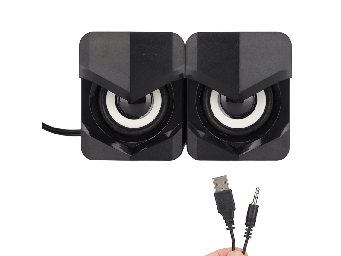 Subwoofer Usb De Escritorio Con Led Mini Para Playstation 4, Ordenador, Portátil, Negro