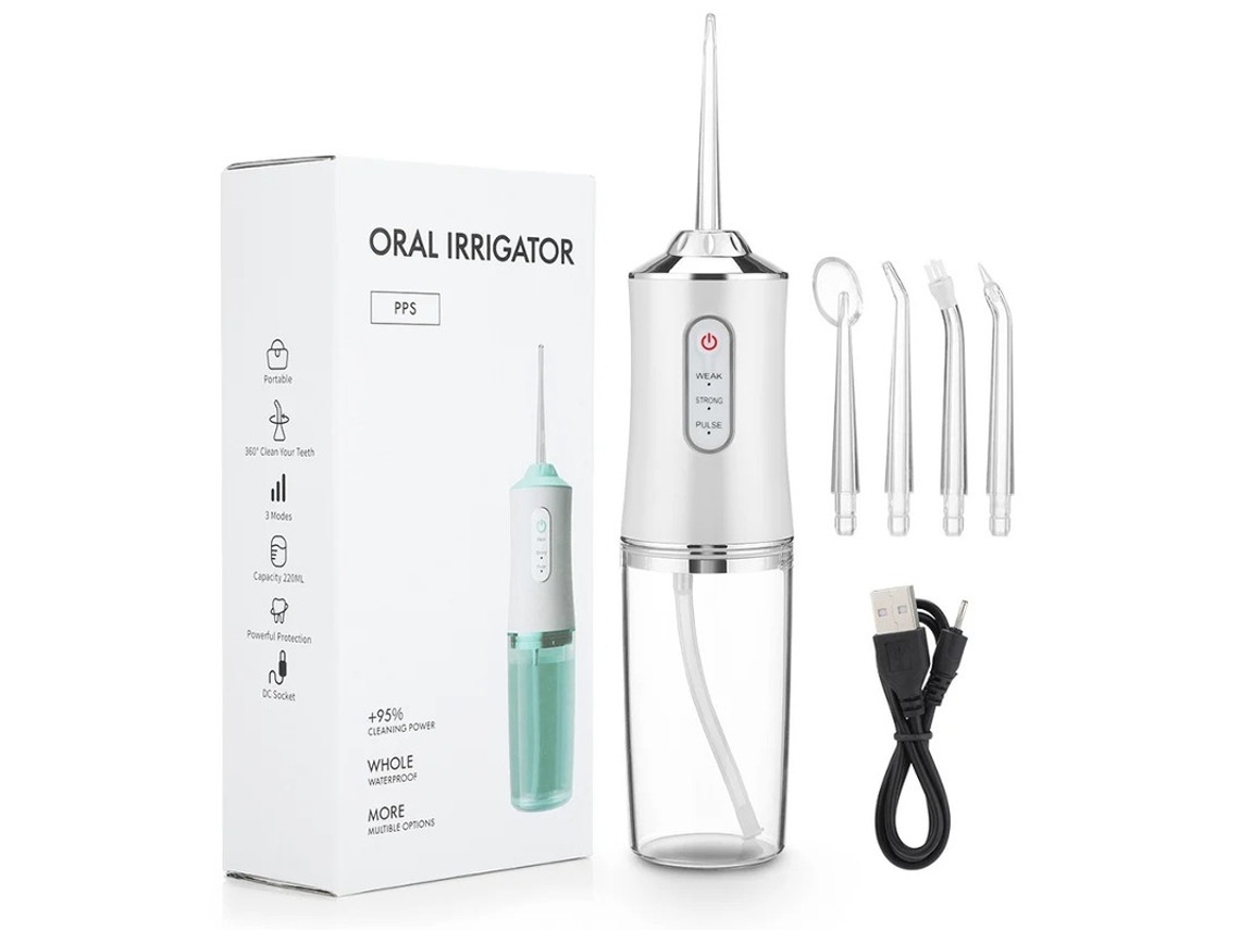 Irrigador bucal manual para el hogar, color blanco, Yizhood