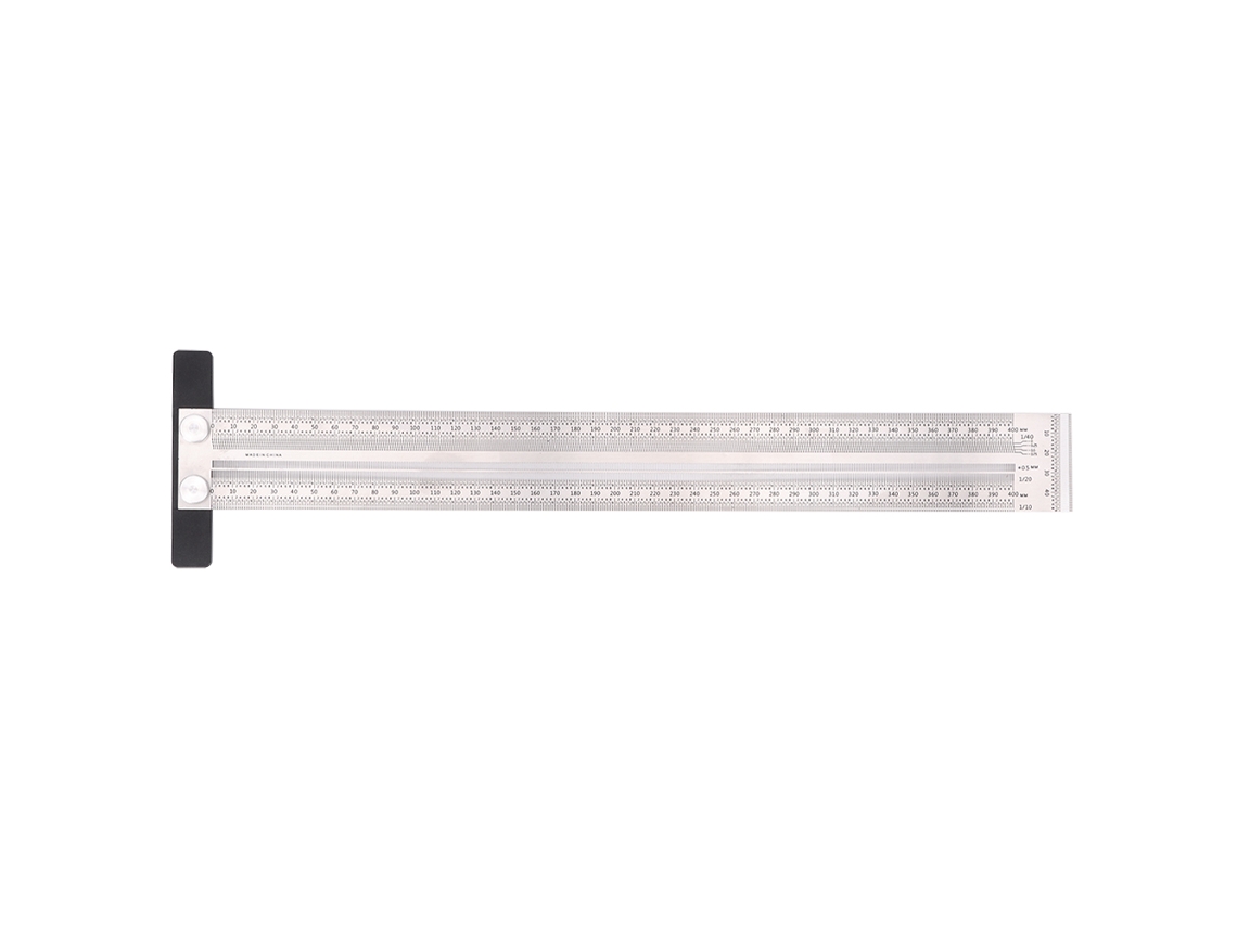 Regla De Marcado Para Carpintería De Acero Inoxidable De 400 Mm Con Medidor De Ángulos.