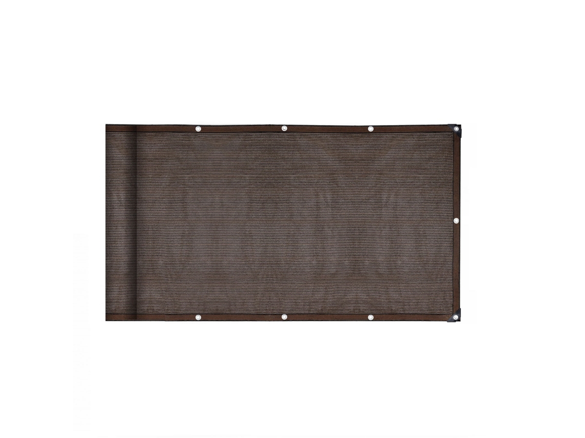 Panel de privacidad de HDPE marrón para áreas exteriores de 33 x 99