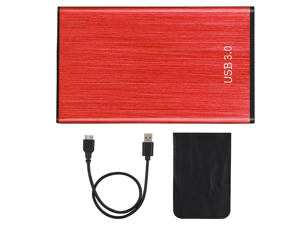 Disco Duro Externo Portátil De Metal Cepillado H-5 De 2.5 Pulgadas Usb3.0 500gb Rouge