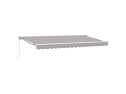 Toldo retráctil Vidaxl de tela gris claro (400 x 200 cm)