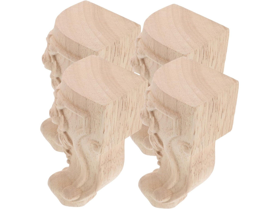 4 Patas De Mesa De Madera Maciza De Repuesto Para Muebles De Sofá