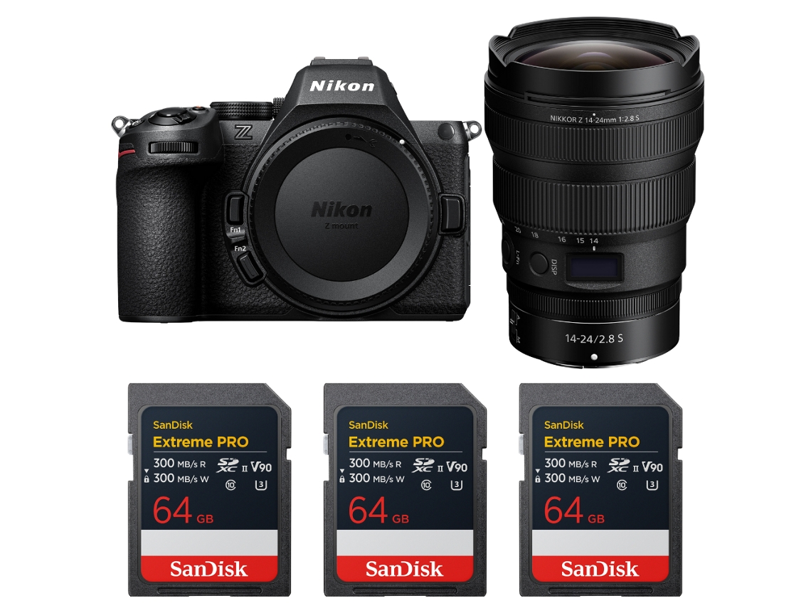 Nikon Z5 Ii + 14-24mm F/2.8 S + 3 Sandisk 64gb Extreme Pro Uhs-ii Sdxc + Ebook “20 Consejos Para Fotos Que Impactan”