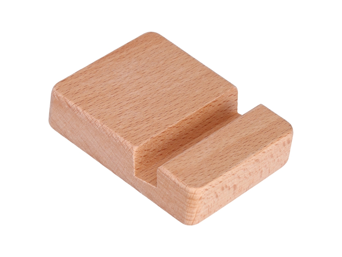 GIGIKILL Natural Wood Phone Stand Textura Única Para Tela De Mesa Compatibilidade Universal Com Telefones De 4 A 8 Polegadas Design Elegante Fácil De Usar