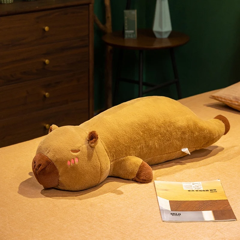 (marrón, 80 Cm) Almohada Para Adultos, Respaldo, Cojín De Asiento, Cojín De Respaldo, Capibara