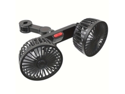 Nuevo Miniventilador De Doble Cabezal Para El Asiento Trasero Del Coche, Con Velocidad Ajustable Y Función De Rotación Multiángulo.