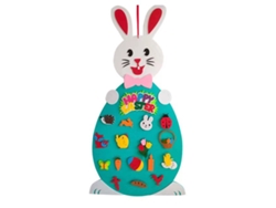 Kit de manualidades de conejito de Pascua para hacer tú mismo, kit de manualidades de fieltro con adornos plegables para que los niños jueguen creativomente, tablero de fieltro reutilizable para decorar.