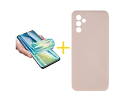 Pack 1 X Película de Vidrio Templado Hidrogel + Funda ACCETEL para Samsung Galaxy A26 5G Silicona Líquida Rosa