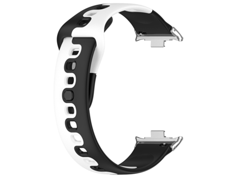 Pulseira de relógio de silicone para Xiaomi Mi Band 8 Pro/Redmi Watch 4 Negro Blanco