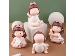 Adorno De Resina Para Niña Practicando Yoga, Ideal Para Dormitorio, Sala De Estar, Decoración Del Coche O Como Regalo Para Niñas.