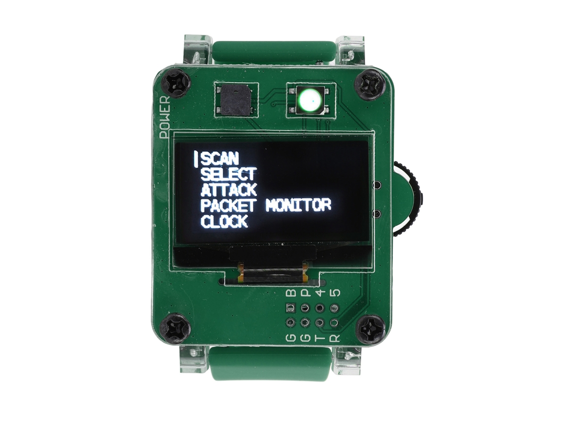 Reloj De Desarrollo Programable Para Placa Esp8266 Con Pantalla Oled De 1,3 Pulgadas Y Control De Ataque Verde.