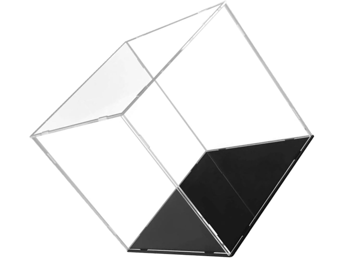 Vitrina de acrílico transparente para figuras, caja de almacenamiento a prueba de polvo, soporte de exhibición resistente.