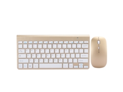 Conjunto De Teclado Y Ratón Inalámbricos, Ultrafinos, Silenciosos, Para El Hogar Y La Oficina, Accesorios Informáticos De 2,4 Ghz (dorado)