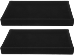 Bandeja Organizadora Joyas Terciopelo Negro 2 Piezas Separadores Apilables Organizador Plano Collares Anillos