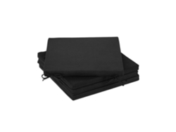 Relaxdays Set 4 Cojines Silla, Cuadrados, 39,5x39,5 Cm, Con Lazo, Interior Y Exterior, Poliéster, Cojín Asiento, Negro