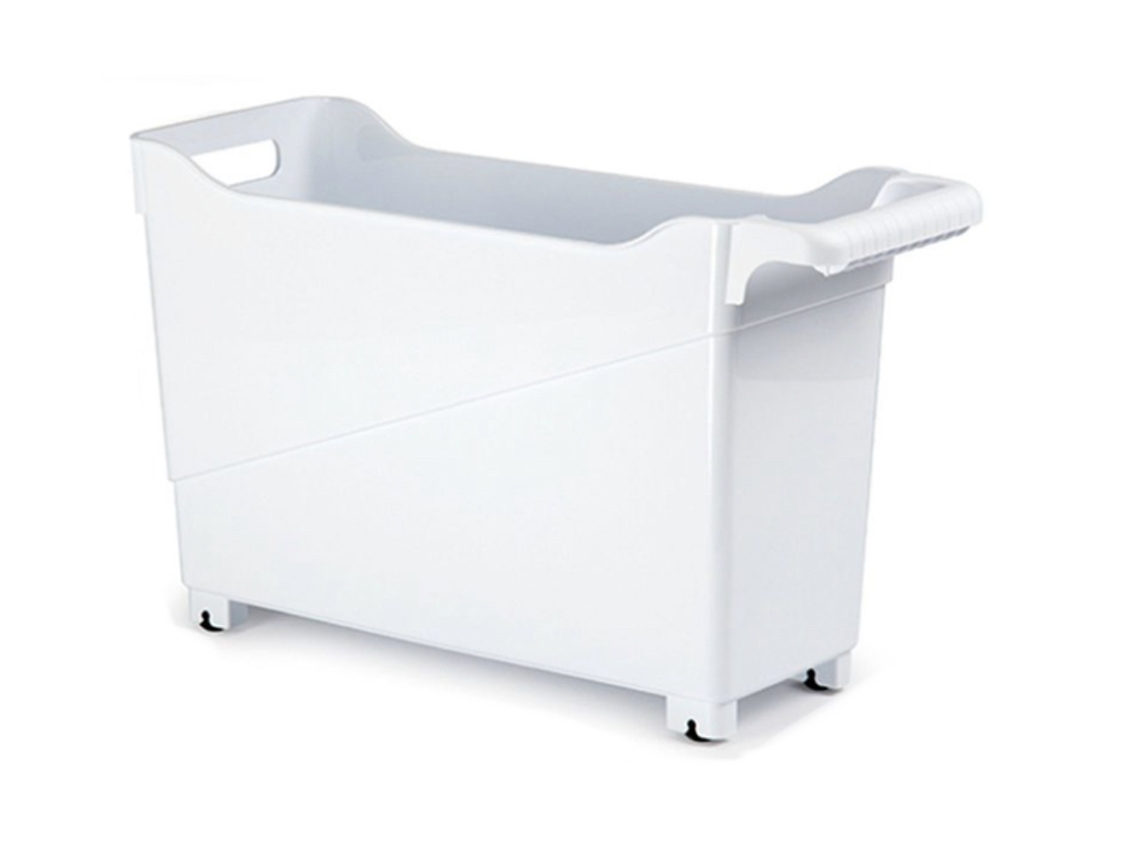 Cesta Carro Multiusos Plástico Blanco 17X45X29Cm
