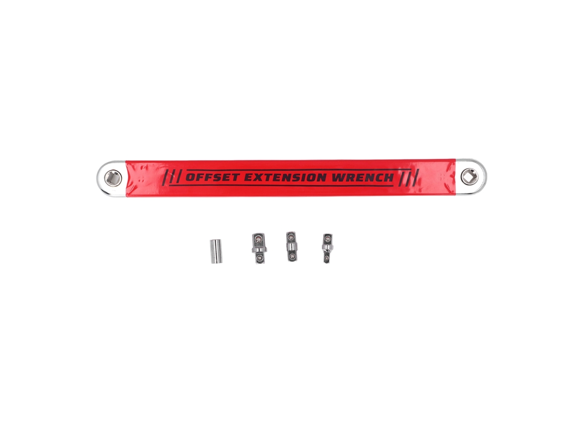 Llave De Extensión De Carraca De 15 Pulgadas, De Acero De Alto Contenido De Carbono, Con Adaptadores De 1/2", 1/4" Y 3/8".