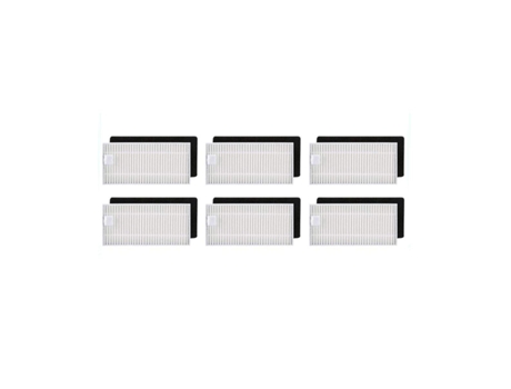 Pacote com 6 filtros hepa para peças de vácuo ecovacs deebot n79 n79s