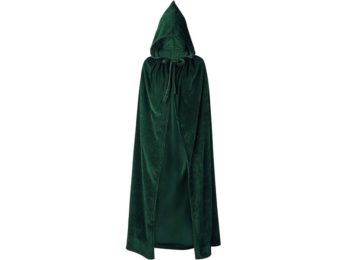 Capa con capucha unisex de poliéster para Halloween, Navidad, cosplay, disfraces, bruja, vampiro, fiesta