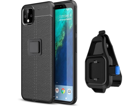 Funda Google Pixel 4xl Rugged Leather con Soporte de Cintura Negro
