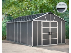 CANOPIA Caseta de jardín Yukon de policarbonato 519 x 332 x 252 cm con suelo incluido