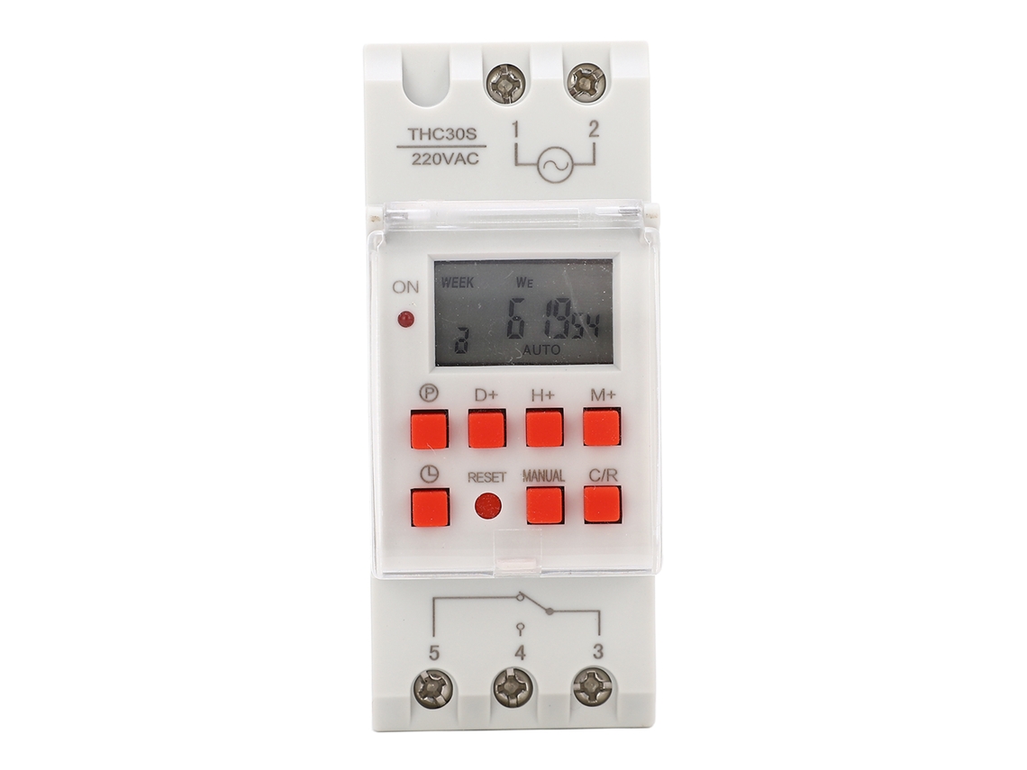 Interruptor temporizador digital 20d26n, 30 A, LCD programable, 1 s, 168 h, 20 encendidos/apagados, CA 220/240 V