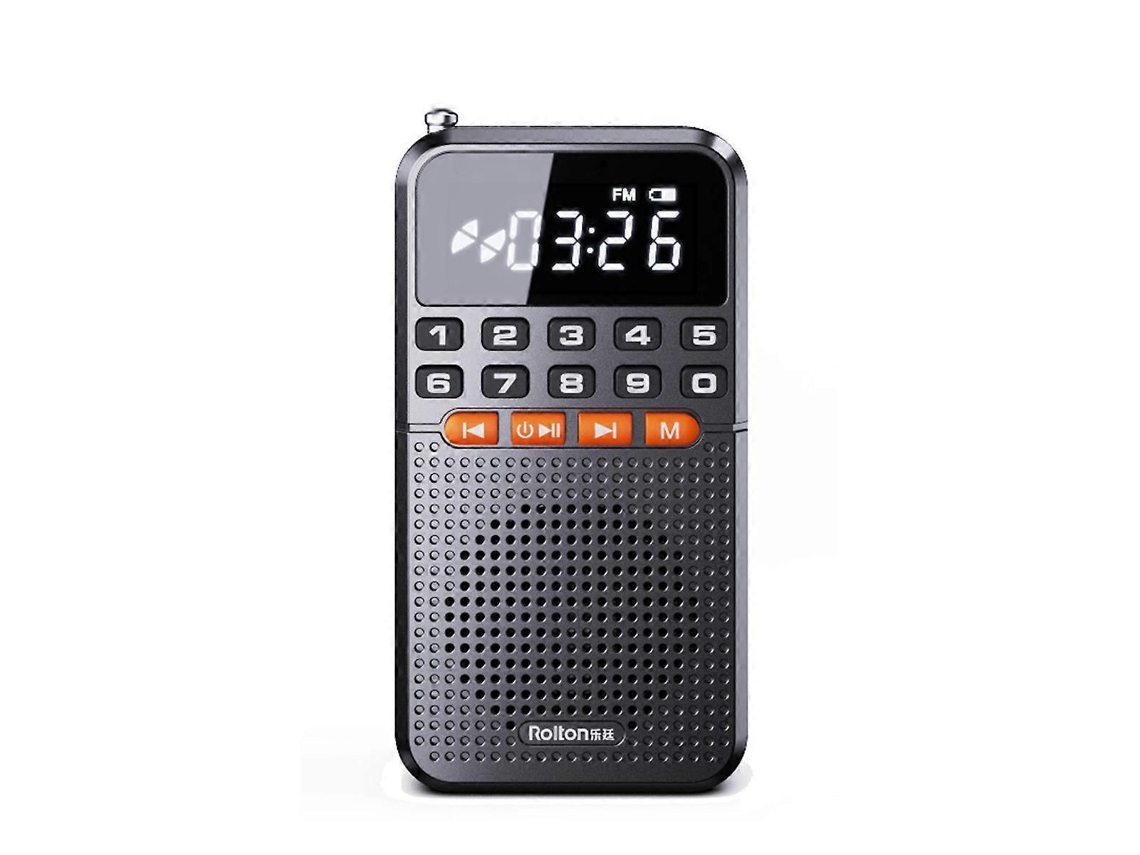 Radio FM portátil mini GOKOCO con receptor de bolsillo y antena doble.
