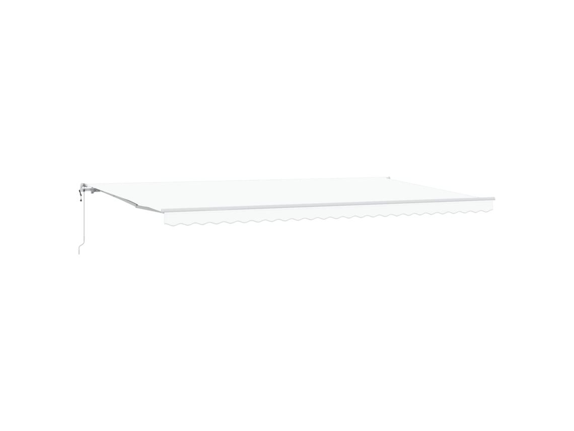 Toldo retráctil automático Vidaxl de poliéster blanco (6 x 3 m)